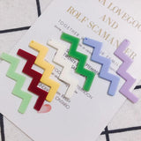 10 Geometric Lightning Wave Earrings Set
