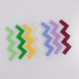10 Geometric Lightning Wave Earrings Set