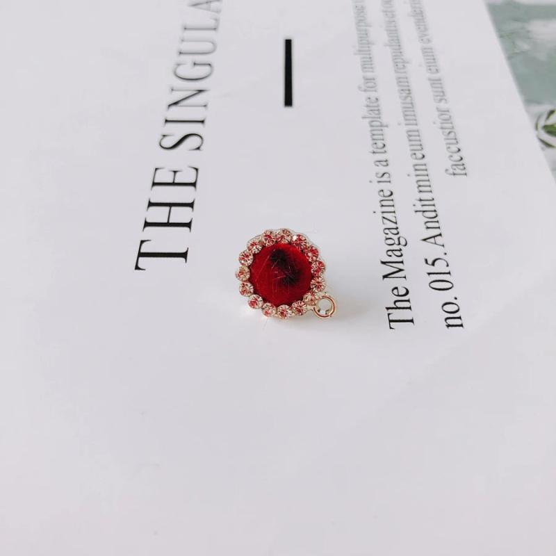 6Pcs Alloy Flower Gold Earrings Jewelry Supplies DIY Accessories