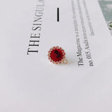 6Pcs Alloy Flower Gold Earrings Jewelry Supplies DIY Accessories