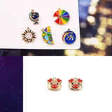 10pcs DIY Jewelry Accessories Hand Alloy Earrings Drop Oil Bracelet Necklace