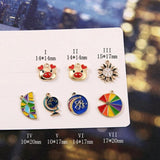 10pcs DIY Jewelry Accessories Hand Alloy Earrings Drop Oil Bracelet Necklace