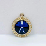 KC Rhinestone Eardrop Crystal Pendant Charms Necklace Earring DIY 6pcs