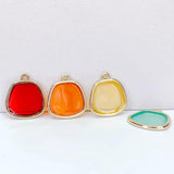 Eardrop Flat Back Resin Plastic Pendant Charms DIY Material 8pcs