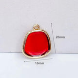 Eardrop Flat Back Resin Plastic Pendant Charms DIY Material 8pcs