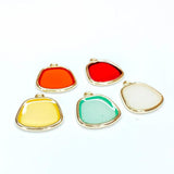 Eardrop Flat Back Resin Plastic Pendant Charms DIY Material 8pcs