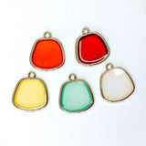 Eardrop Flat Back Resin Plastic Pendant Charms DIY Material 8pcs