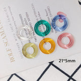 6pcs Acrylic Glass Resin Pendant DIY Jewelry Bracelet Material