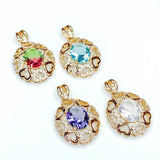 KC Rhinestone Eardrop Pendant Charms Necklace Earring Accessories