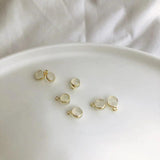Silicone Hamburger Ear Plugs with Sling Ring Edging DIY Earring Material