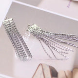 Copper Plated Fine Chain Glass Bead Tassel DIY Earring Material