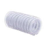 10 Rolls Steel Tiger Tail Beading Wire WhiteSmoke Stainless Steel 0.38mm 10m