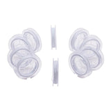 10 Rolls Steel Tiger Tail Beading Wire WhiteSmoke Stainless Steel 0.38mm 10m