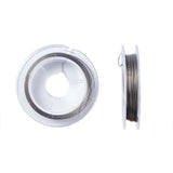 10 Rolls Steel Tiger Tail Beading Wire WhiteSmoke Stainless Steel 0.38mm 10m