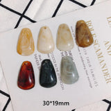 Retro Resin Pendant Earrings Accessories Materials 10pcs