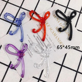 DIY Jewelry Spring Transparent Acrylic Bow Hair Accessory Ear Clip