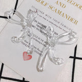 DIY Jewelry Spring Transparent Acrylic Bow Hair Accessory Ear Clip