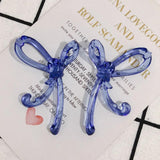 DIY Jewelry Spring Transparent Acrylic Bow Hair Accessory Ear Clip