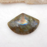 Labradorite Short Pendant Bead 48x34x9mm