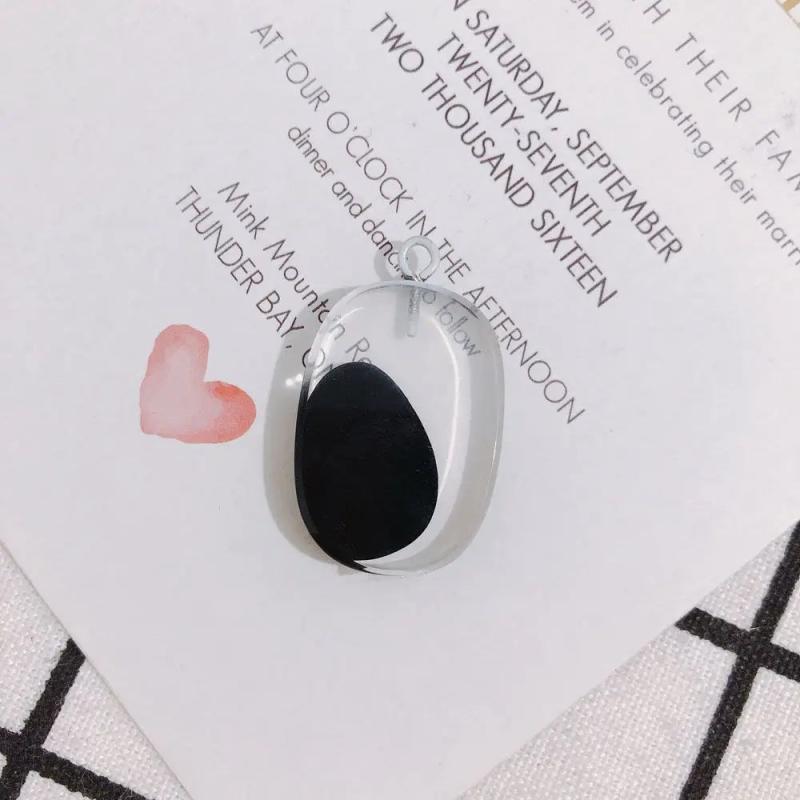 4 Oval Resin Transparent Shell Earring Pendant Accessories