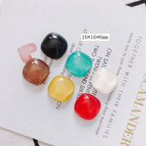 20pc Glass Square Cabochon Earrings Supplies for Jewelry Accessories