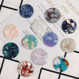 6pcs Acetate Round Single Pendant DIY Earrings Small Pendant Material