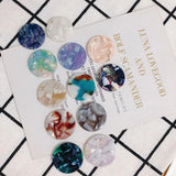 6pcs Acetate Round Single Pendant DIY Earrings Small Pendant Material