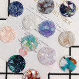 6pcs Acetate Round Single Pendant DIY Earrings Small Pendant Material
