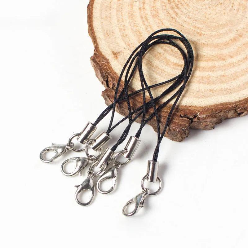 100PCS Colorful Double Circle Lobster Clasp Lanyard Strap Cord DIY Materials