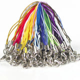 100PCS Colorful Double Circle Lobster Clasp Lanyard Strap Cord DIY Materials