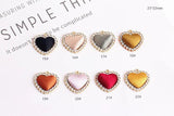 DIY Ear Jewelry Accessories Love Diamond Alloy Pearl Pendant Earrings Materials