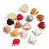DIY Ear Jewelry Accessories Love Diamond Alloy Pearl Pendant Earrings Materials