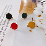 Alloy Round Pendant Charms DIY Jewelry Earring Accessories