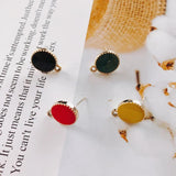 Alloy Round Pendant Charms DIY Jewelry Earring Accessories