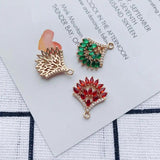 Retro Palace Wind Apricot Leaf Earrings Pendant Accessories