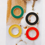 Alloy Dripping Oil DIY Jewelry Earring Accessories