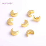18K Plating Crescent Moon Spacer Beads