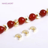 18K Plating Crescent Moon Spacer Beads