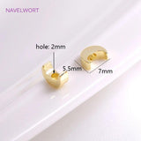 18K Plating Crescent Moon Spacer Beads