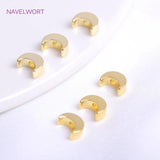 18K Plating Crescent Moon Spacer Beads