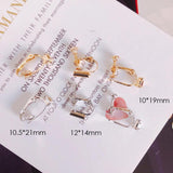 8pcs Alloy White Gold Earring Accessories Stainless Steel DIY