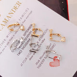 8pcs Alloy White Gold Earring Accessories Stainless Steel DIY