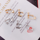 8pcs Alloy White Gold Earring Accessories Stainless Steel DIY