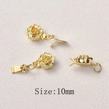4PCS Bracelet Connecting Buckle 14k Plated Charms for DIY Jewelry Making