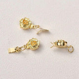 4PCS Bracelet Connecting Buckle 14k Plated Charms for DIY Jewelry Making