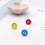 Sweet Button Earrings Korea Hyuna Girl Irregular Earrings