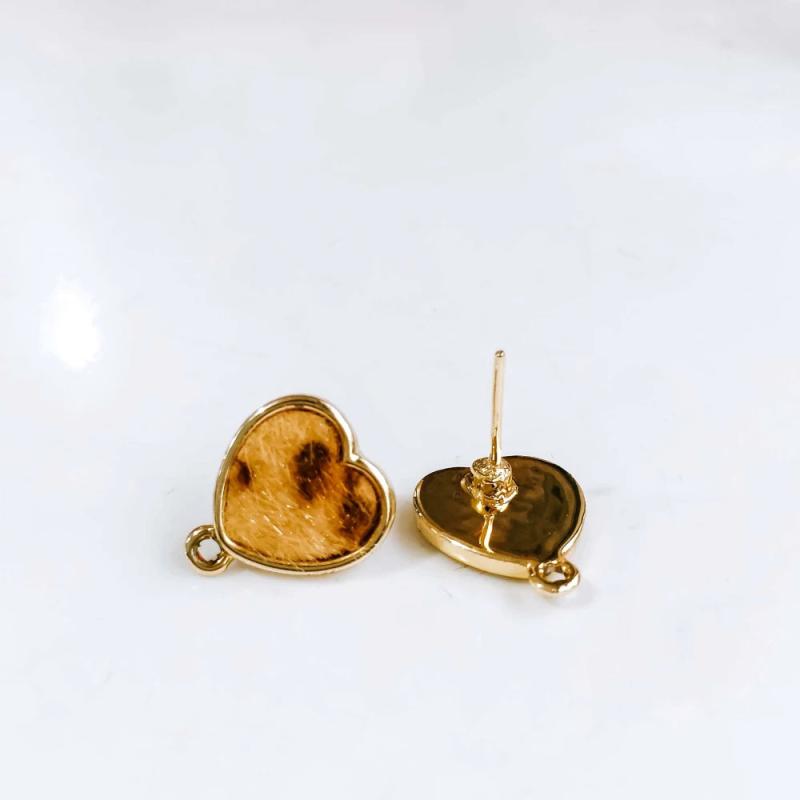 Heart Wool Stuff Stud Earring Accessories Necklace Supplies KP2098