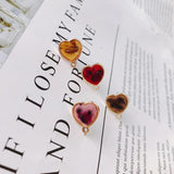 Heart Wool Stuff Stud Earring Accessories Necklace Supplies KP2098
