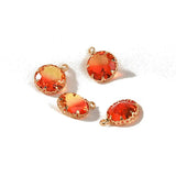 4PCS Gradient Glass Cutting Surface Pendant Charms for Jewelry Making