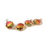 4PCS Gradient Glass Cutting Surface Pendant Charms for Jewelry Making
